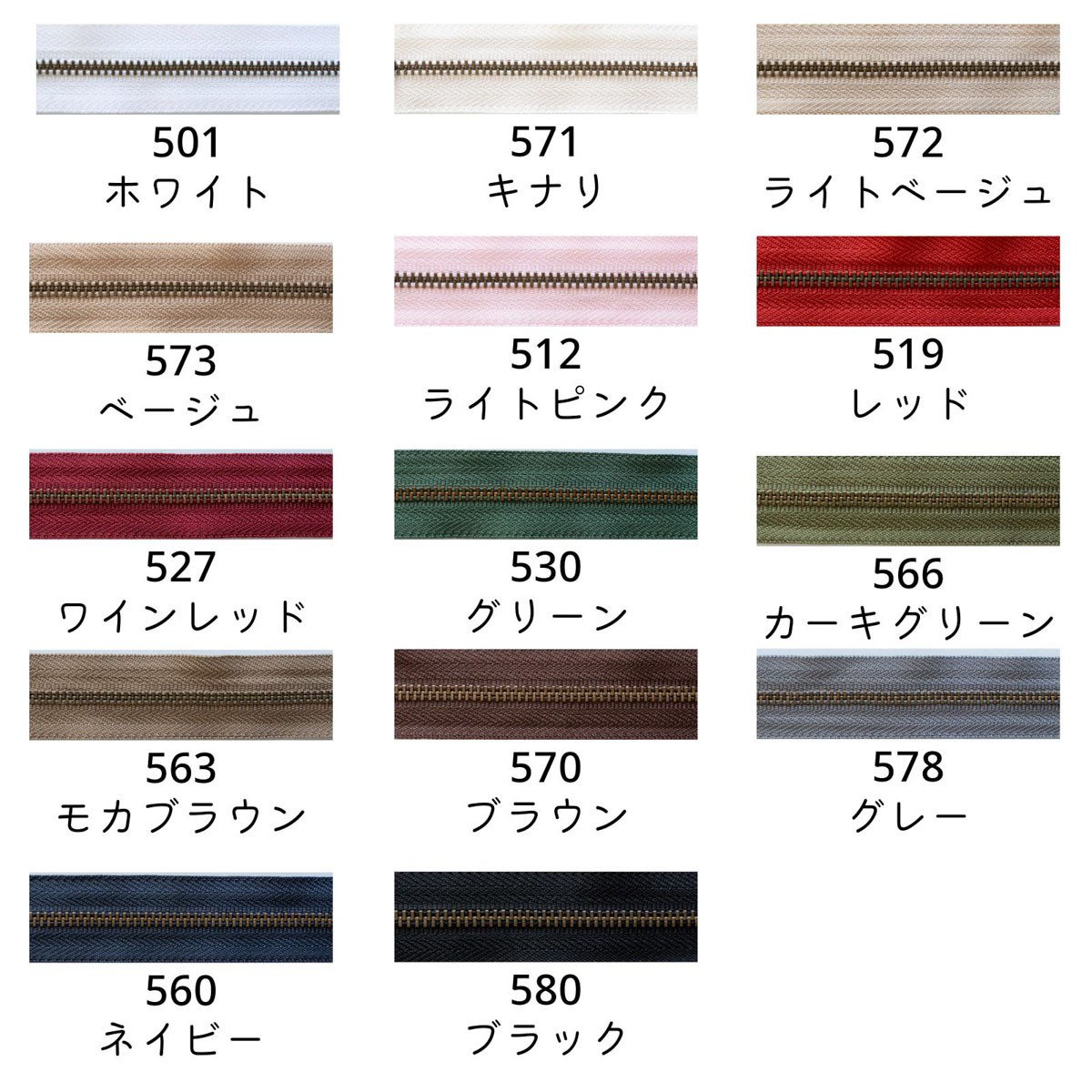アンティーク　まとめて４品　貴重品 玉付きファスナー【25cm】アンティークゴールド 全14色 - 手芸の