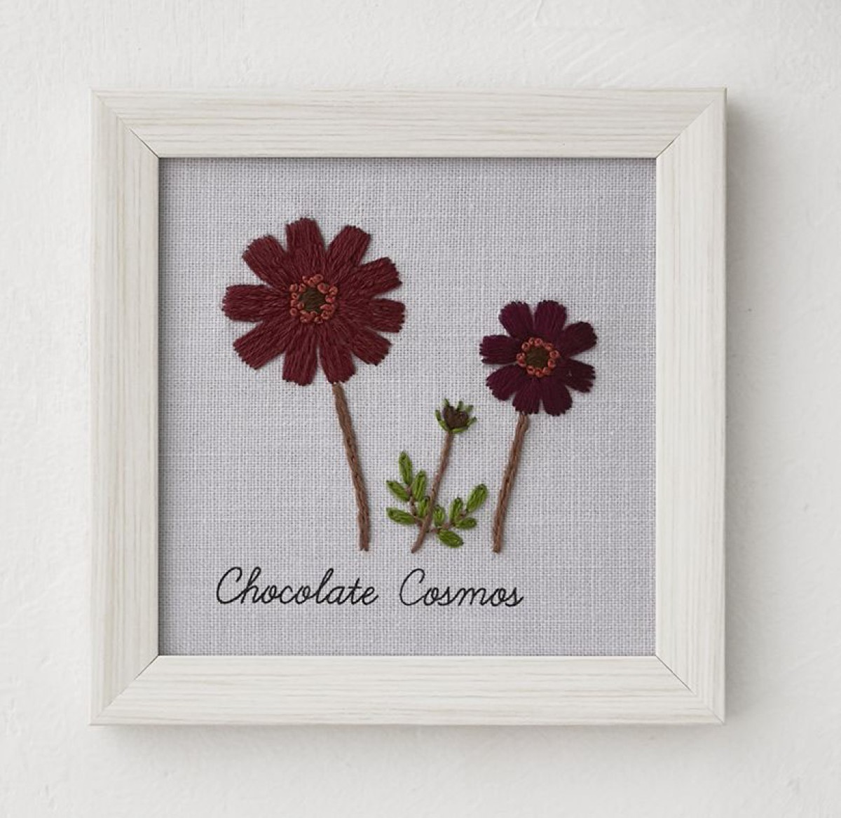 青木和子12か月の植物手帖】刺繍キット『チョコレートコスモス』No