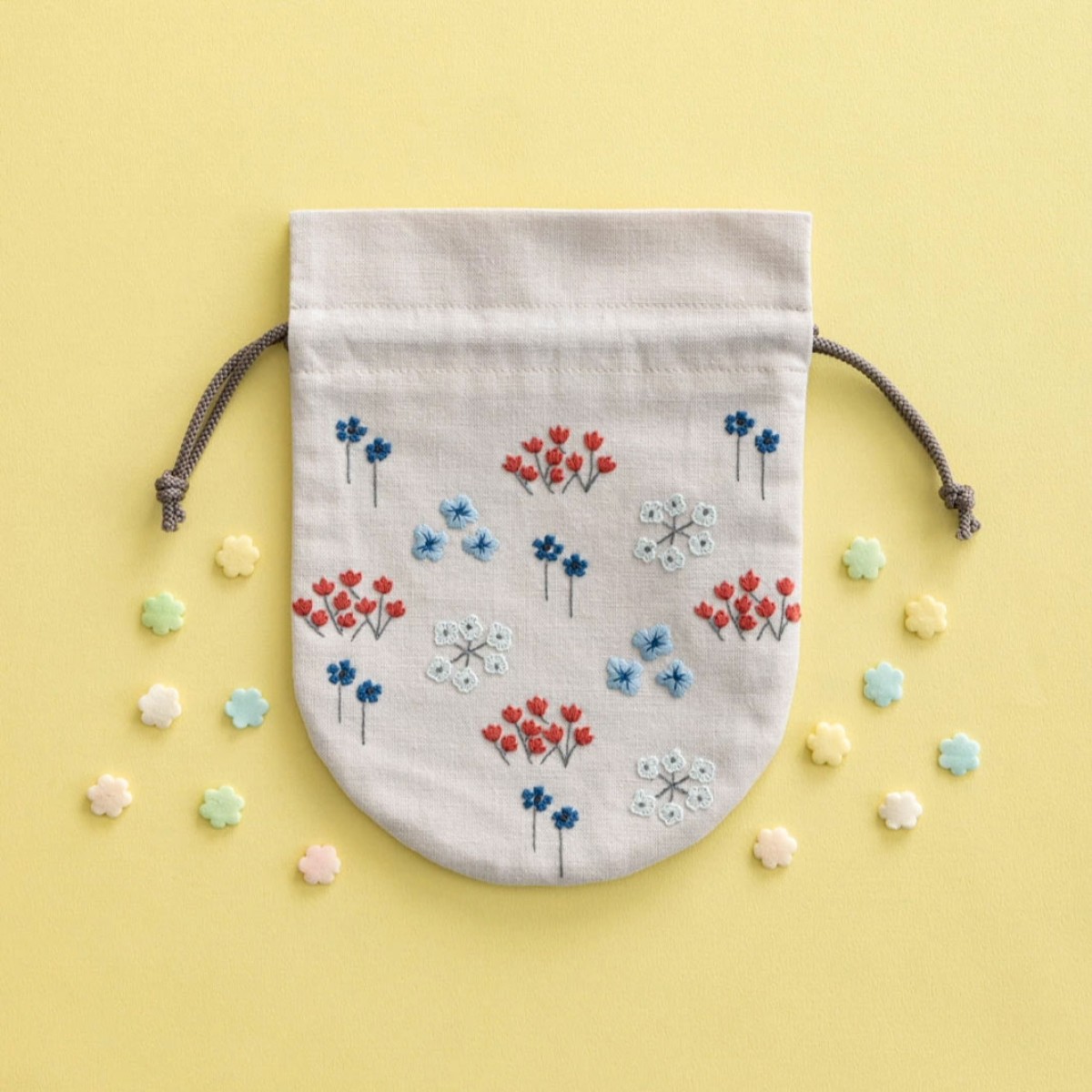 中東美術 イスラム？ 刺繍 巾着袋 手作り アンティーク 中東美術