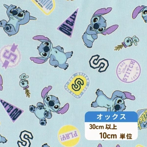 スティッチ 生地『ステッカー柄』