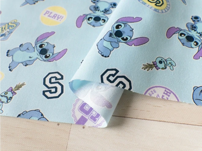 スティッチ 生地『ステッカー柄』