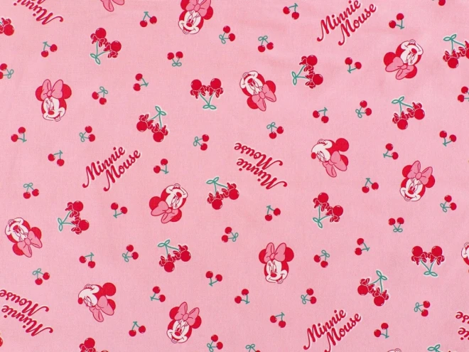 ミニーマウス 生地『チェリー柄』