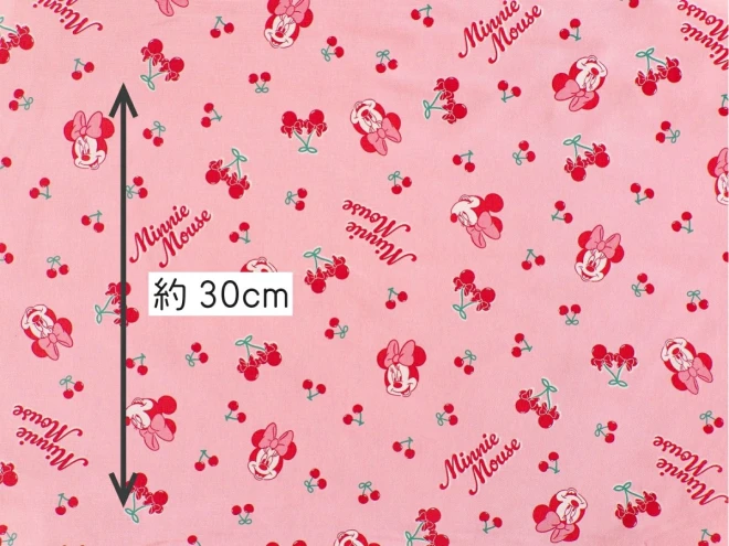 ミニーマウス 生地『チェリー柄』