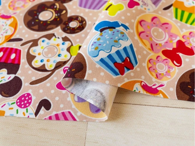 ディズニー ミッキー＆フレンズ  生地『ドーナツ柄』