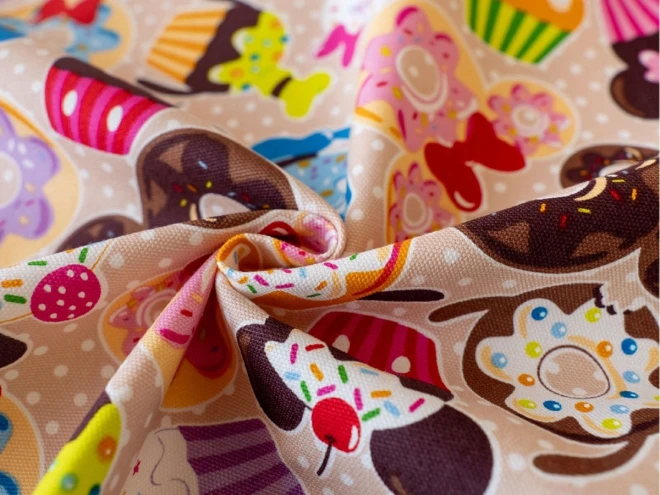 ディズニー ミッキー＆フレンズ  生地『ドーナツ柄』