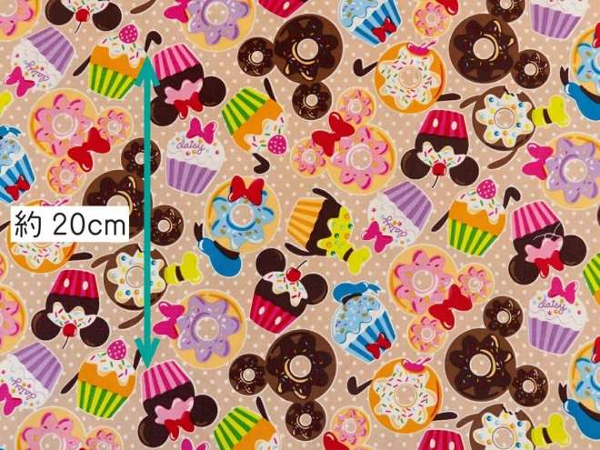 ディズニー ミッキー＆フレンズ  生地『ドーナツ柄』