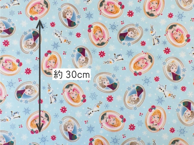 ディズニープリンセス アナと雪の女王 生地『オーバル柄』