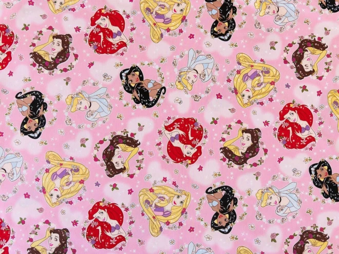 ディズニープリンセス 生地『フラワー柄』