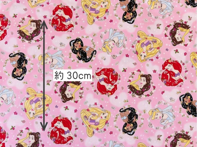 ディズニープリンセス 生地『フラワー柄』