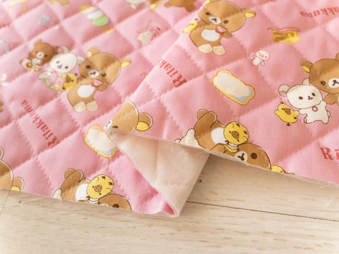 リラックマ キルティング生地 布『お菓子なお家柄』