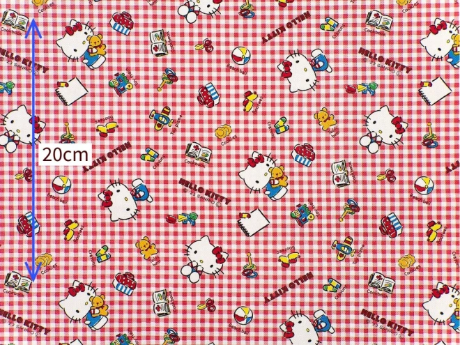 ハローキティ ギンガムチェック オックス生地  布 『KTギンガム』