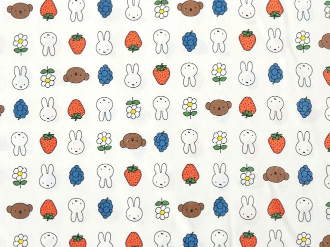 ミッフィー miffy 布 シーチング生地『フルーツ』