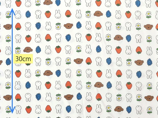 ミッフィー miffy 布 シーチング生地『フルーツ』