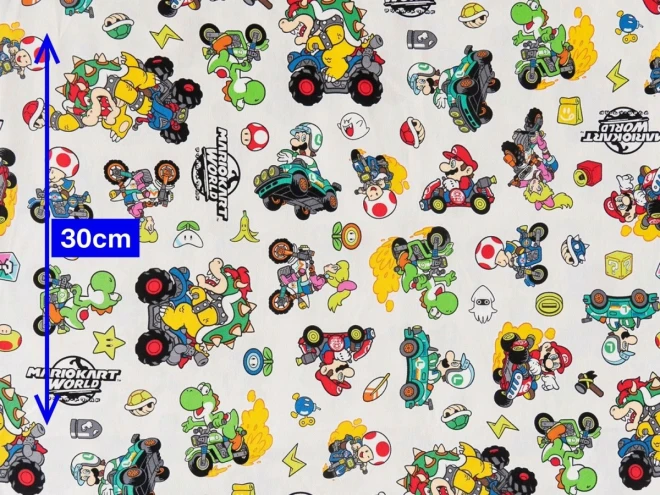 スーパーマリオブラザーズ 生地 布『マリオカートワールド』