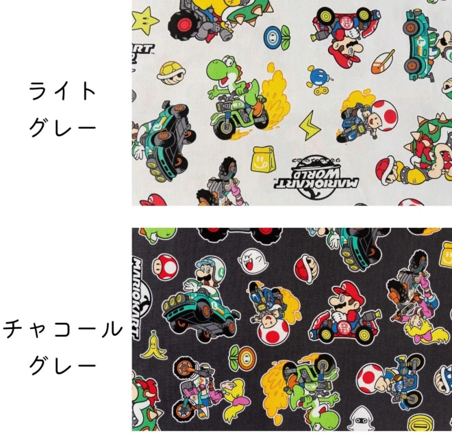 スーパーマリオブラザーズ 生地 布『マリオカートワールド』