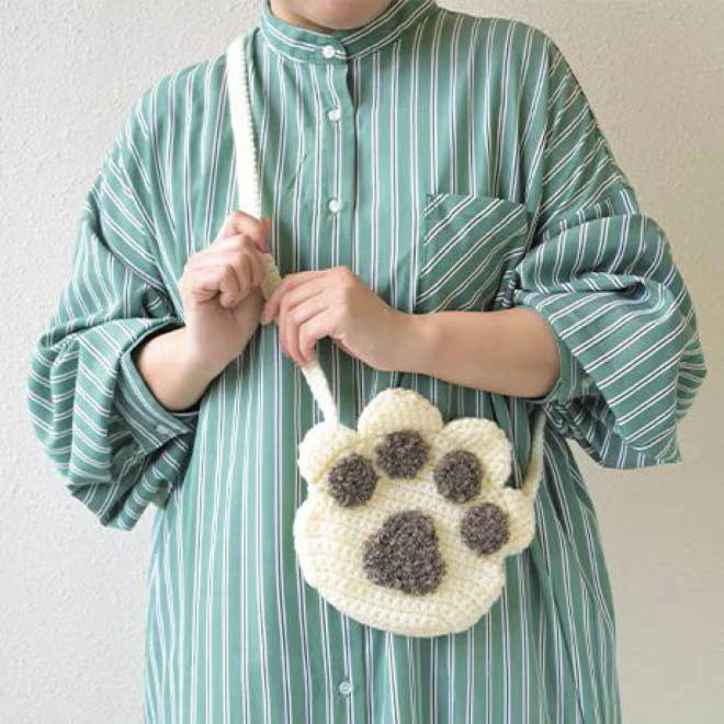 にくきゅうポシェット 編み物キット<H320-003-092>