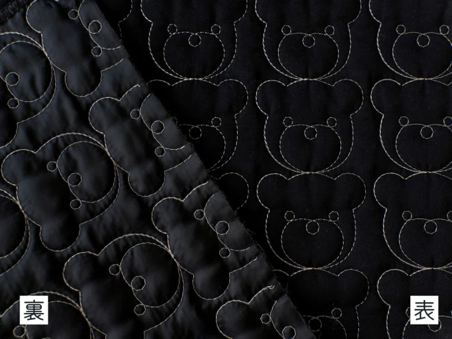 【18％OFF】くま柄 キルティング 生地『くまフェイス』