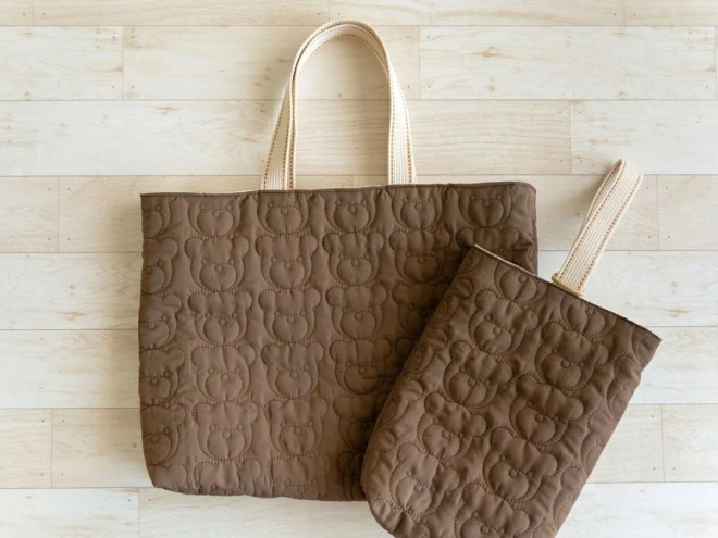 【18％OFF】くま柄 キルティング 生地『くまフェイス』