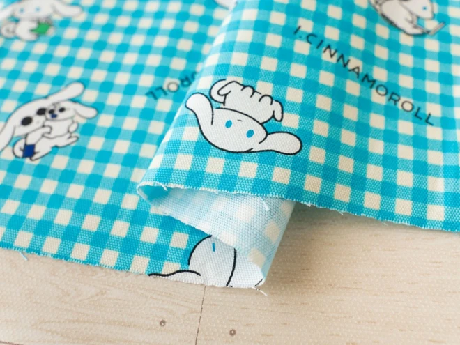 アイシナモロール オックス生地 布『ギンガムチェック』