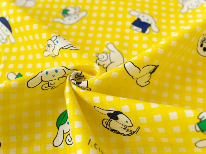 アイシナモロール オックス生地 布『ギンガムチェック』