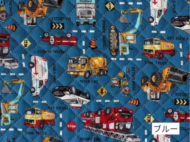 くるま柄 キルティング生地 キルト 布『はたらく車 2』
