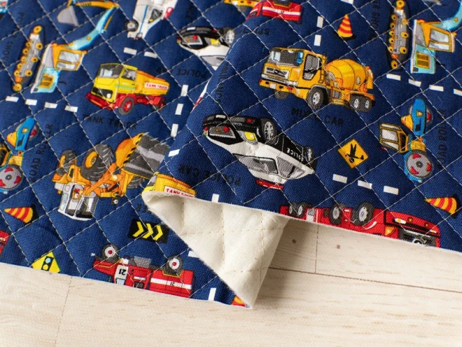 くるま柄 キルティング生地 キルト 布『はたらく車 2』