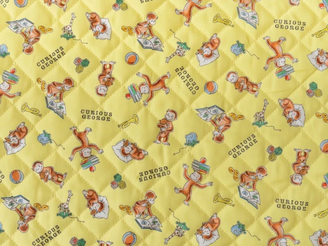 おさるのジョージ キルティング生地 キルト 布『ブック柄』