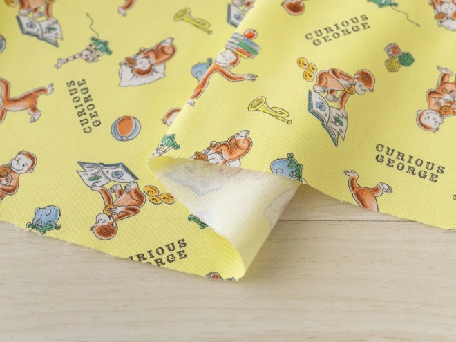 おさるのジョージ 生地 布『ブック柄』