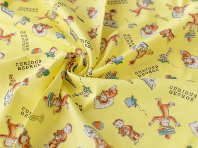 おさるのジョージ 生地 布『ブック柄』