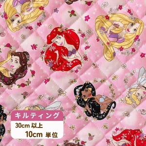 ディズニープリンセス キルティング生地 キルト 布『フラワー柄』