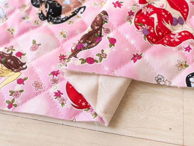 ディズニープリンセス キルティング生地 キルト 布『フラワー柄』