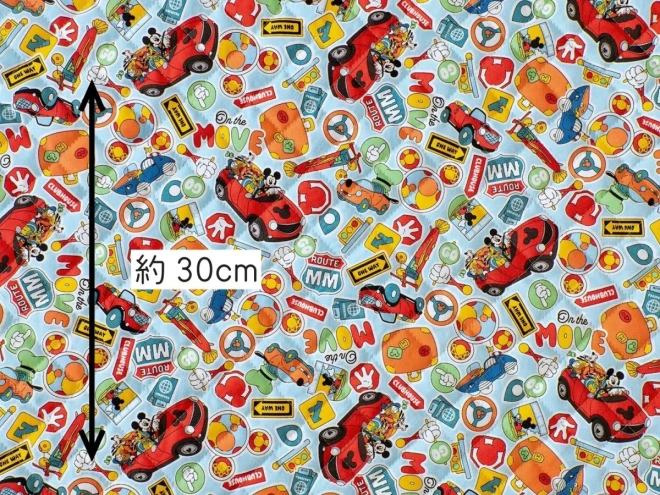 ミッキー＆フレンズ キルティング生地 布『のりもの柄』