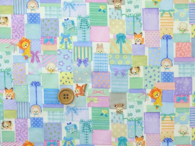 ユキエモン yukiemon 22fabric “パズル”【30cm以上10cm単位】(4th collection) 生地　コットン　60ローン　約108cm幅　日本製