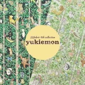 ユキエモン yukiemon 22fabric “メリーパーク”【30cm以上10cm単位】(4th collection)　生地　コットン　60ローン　約108cm幅　日本製