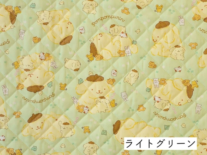 ポムポムプリン キルティング 生地  キルト『もふもふプリン柄』