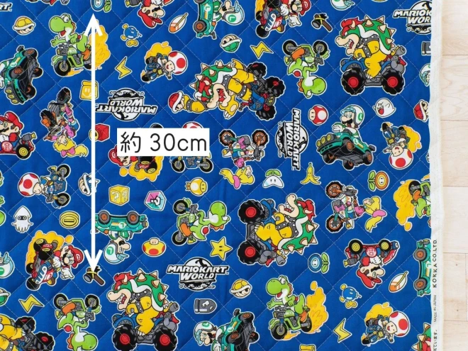 スーパーマリオ キルティング 生地 キルト『マリオカートワールド』