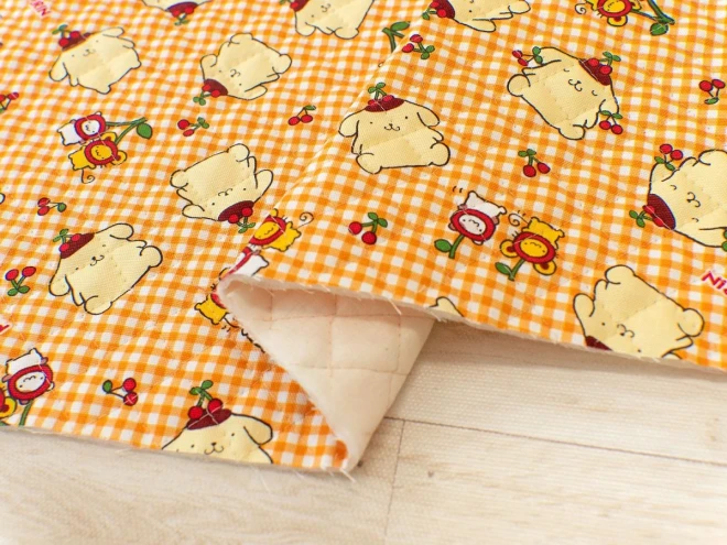 ポムポムプリン キルティング 生地 キルト『チェリー柄』