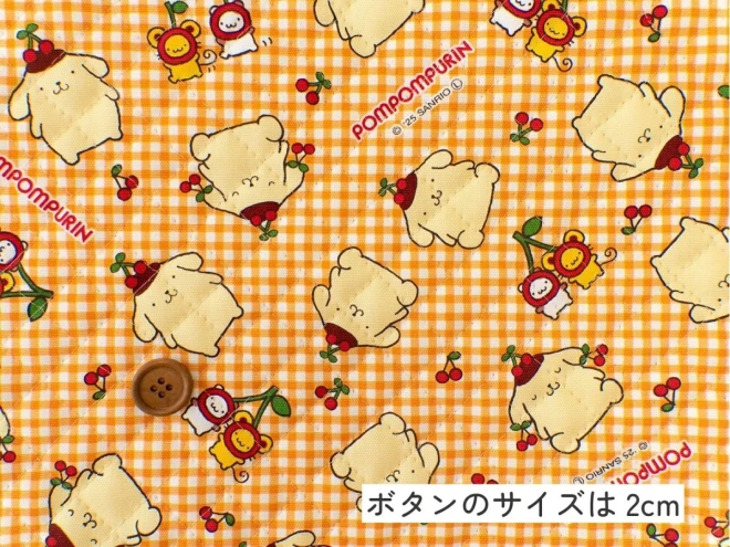 ポムポムプリン キルティング 生地 キルト『チェリー柄』