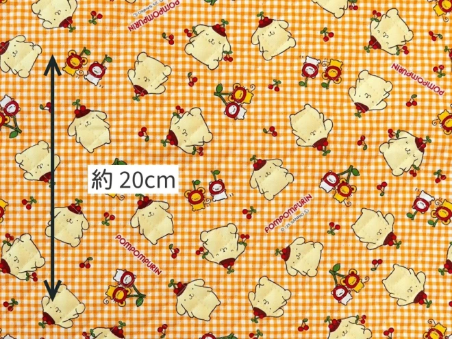 ポムポムプリン キルティング 生地 キルト『チェリー柄』