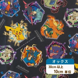ポケモン ポケットモンスター オックス生地 布『バトル柄』