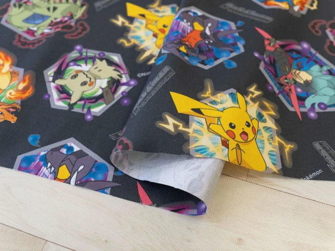 ポケモン ポケットモンスター オックス生地 布『バトル柄』