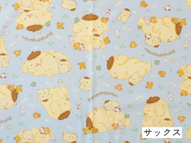 ポムポムプリン オックス生地 布『もふもふプリン柄』