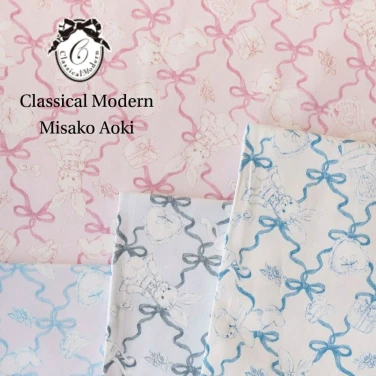 青木美沙子さんコラボ オックス生地 リボン『マイルーム』
