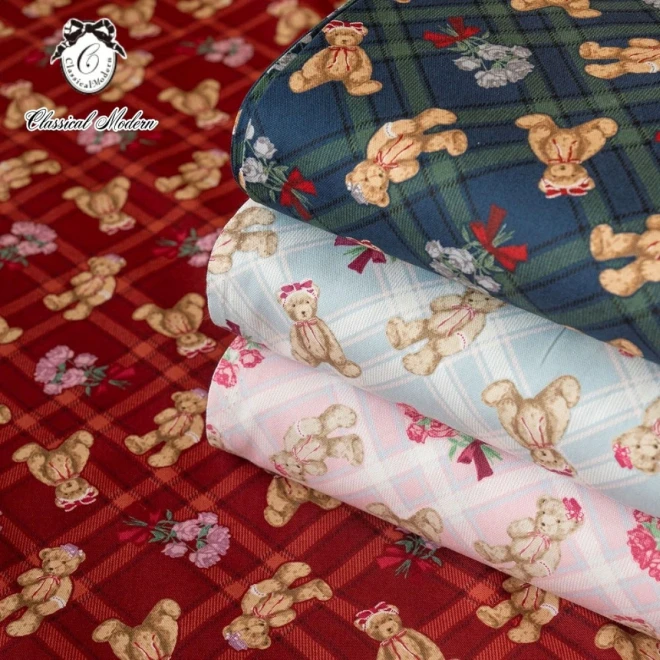 青木美沙子さんコラボ オックス生地 くま『あこがれくま』