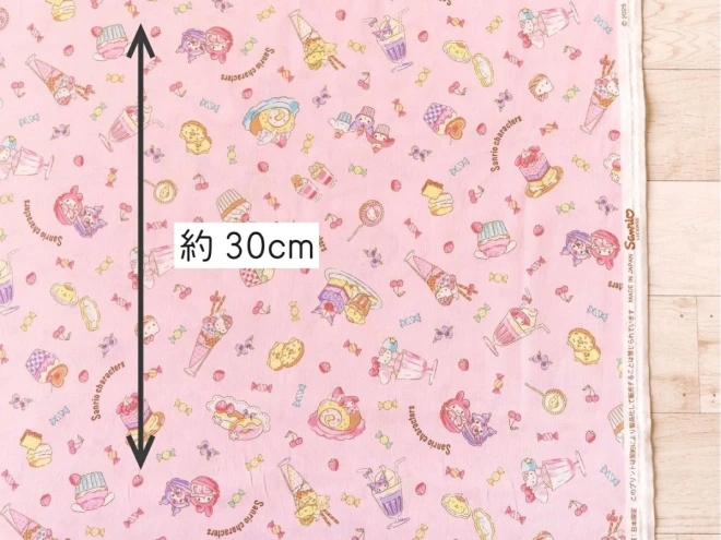サンリオキャラクターズ シーチング生地 布『スイーツ柄』