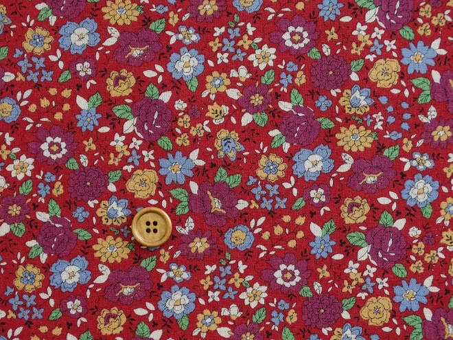 花柄 YUWA 有輪商店 綿麻 キャンバス『graceful flowers』【30cm以上10cm単位】綿80％ 麻20％ 110cm幅 生地 <br>花 フラワー 定番 日本製 レトロ 大人かわいい バッグ ポーチ エプロン クッションカバー 446494