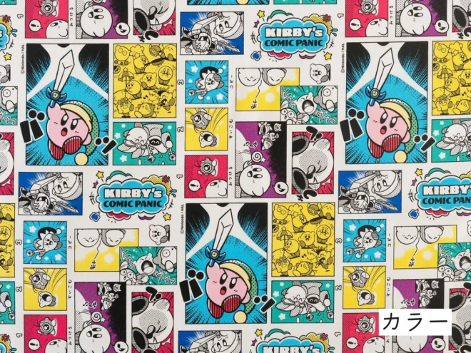 星のカービィ オックス生地 布『コミックパニック柄』