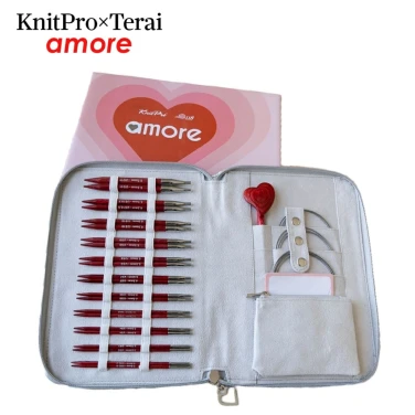 輪針セット KnitPro & teraiコラボ『 amore Red 118 』交換式輪針セット