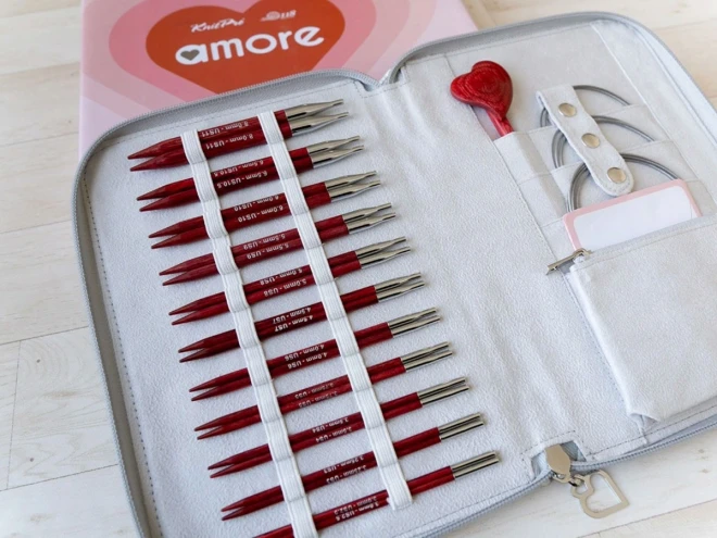 輪針セット KnitPro & teraiコラボ『 amore Red 118 』交換式輪針セット