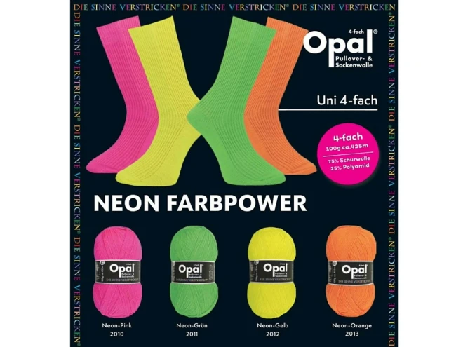 オパール 毛糸 Opal 『Uni Neon』ユニ ネオン 中細